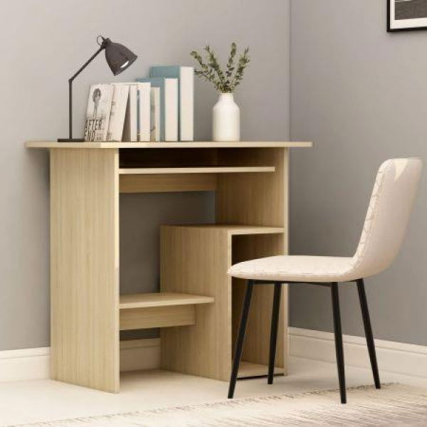 Desk Sonoma Oak 80x45x74 Cm Chipboard