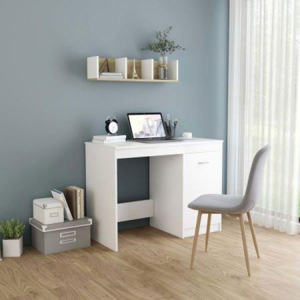 Desk White 100x50x76 Cm Chipboard