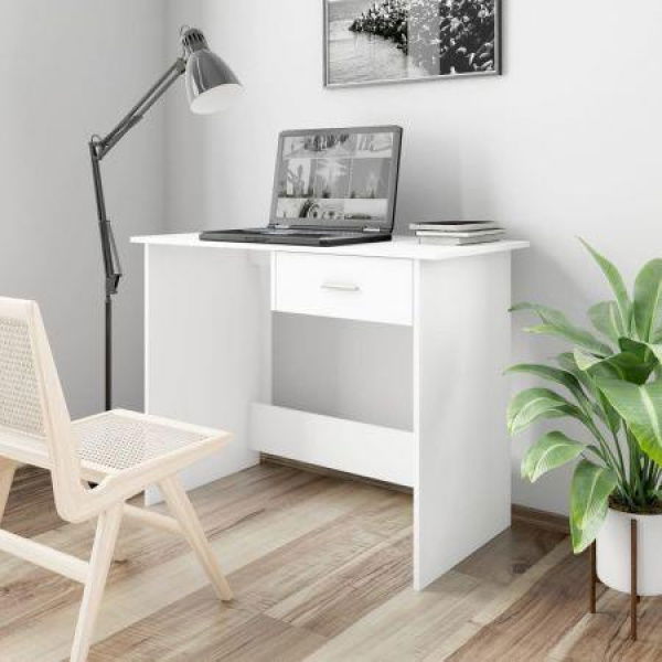 Desk White 100x50x76 Cm Chipboard