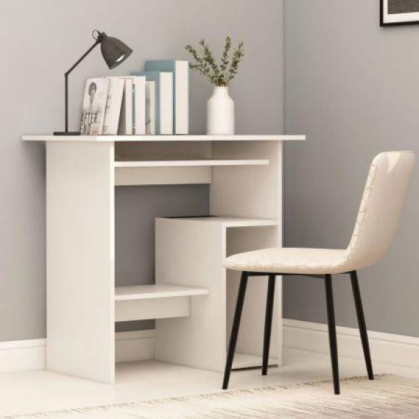 Desk White 80x45x74 Cm Chipboard