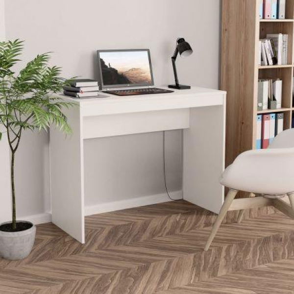 Desk White 90x40x72 Cm Chipboard