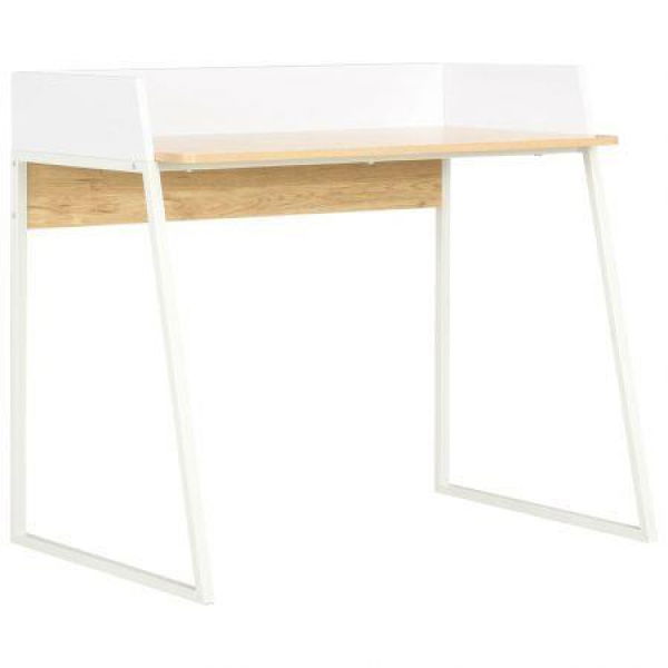 Desk White And Oak 90x60x88 Cm