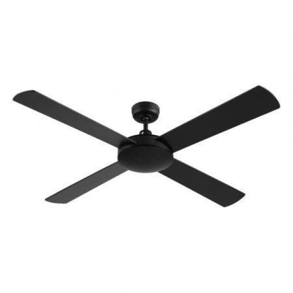 Devanti 52 inches Ceiling Fan AC Motor 4 Blades w/Remote - Black