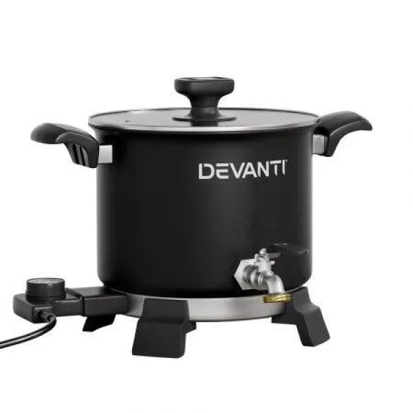 Devanti 5L Wax Melter Candle Making 1200W Melting Pot Furnace Quick Pour Spout Soy Soap