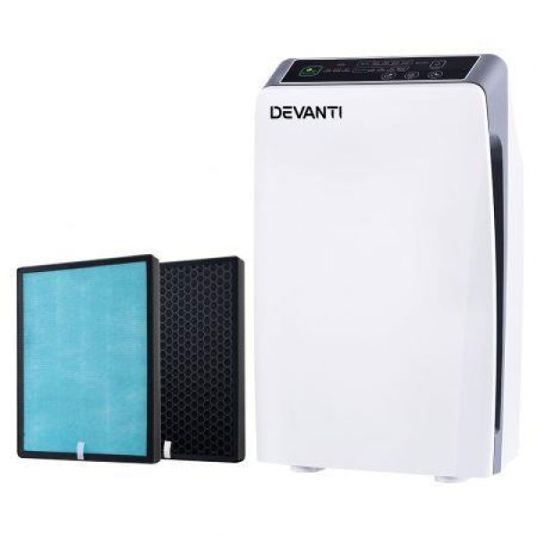 Devanti Air Purifier - Home Purifiers - HEPA Filter - Odor - Virus - Smoke - PM2.5 Remover