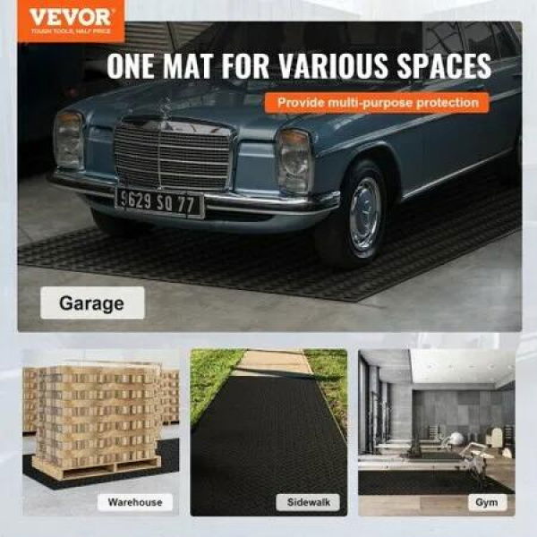 Diamond-Plate Rubber Flooring Roll 3 mm x 4 ft x 10 ft Garage Floor Mat SBR Rubber Garage Flooring Roll Easy to Clean Diamond Plate Rubber Mat