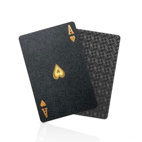 Diamond Waterproof Black Playing Cards: HD Poker Cards for Professional Gameplay