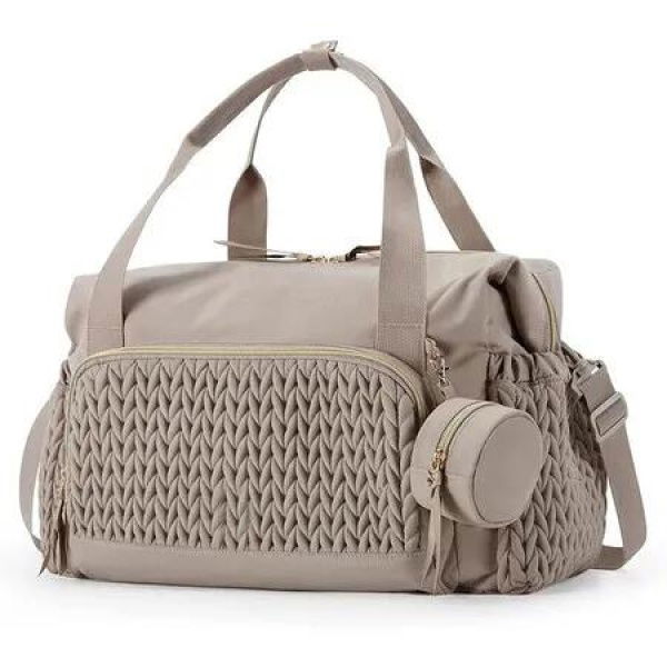 Diaper Bag Tote,Large Capacity Travel Diaper bags,Hospital Bag for Labor Delivery,Carrt Bag with Pacifier Case Color Grey