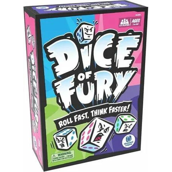 Dice Fury Board Games Family Game Night Fast Paced 2-4 Player Tabletop Party Educational Insights Teens Kids Ages 7 Christmas Birthday Gift