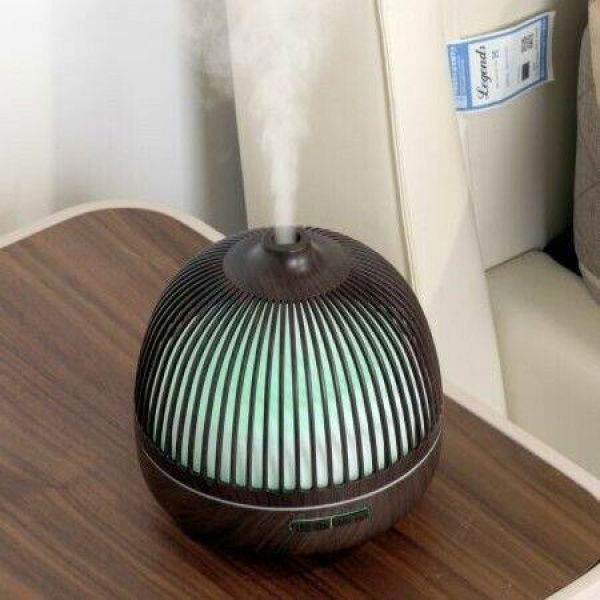 Diffusers for Essential Oils, 500ml Wood Grain Essential Oil Diffuser Ultrasonice Aromatherapy Diffusers Aroma Cool Mist Humidifier with Timer Waterless Auto Off, Large, Dark