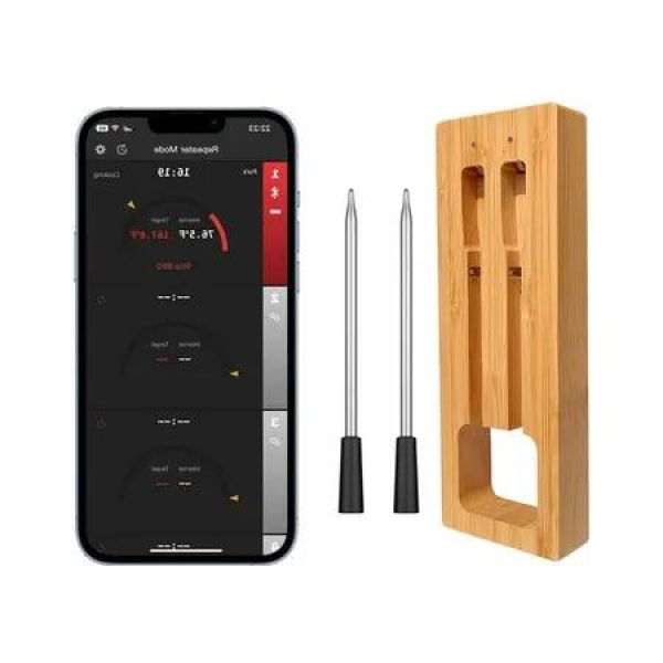 Digital Bluetooth Meat Cooking Thermometer with 300ft Wireless Range & Alert Versatile Use for Grilling Roasting Baking