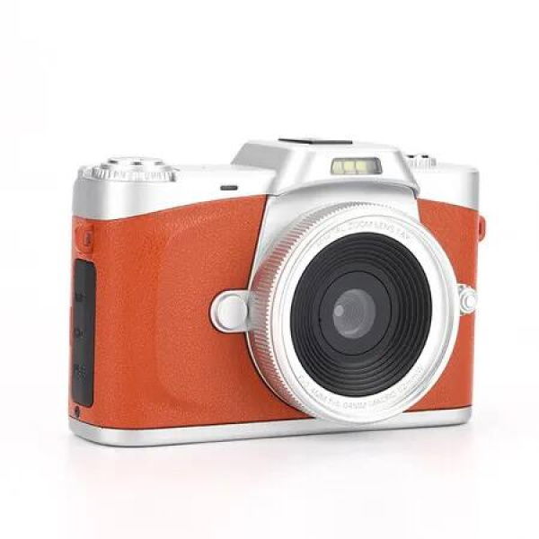 Digital Camera, 68MP 4K 20x Zoom Point and Shoot Cameras with 180 Degree Flip Screen, 1200mAh Compact Travel Camera for Beginners (Orange)