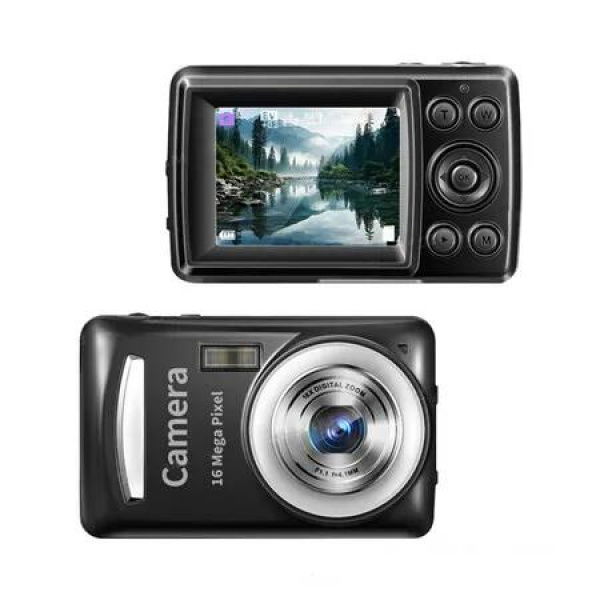 Digital Camera, FHD 1080P Point and Shoot Camera with 16X Zoom Anti Shake, Protable Compact Camera for Kids, Black