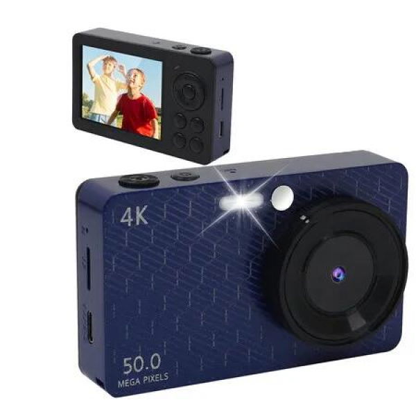 Digital Camera for kids Age 4 Up, FHD Kids Camera, 48 MP Compact Camera for Kids with 16X Zoom Anti Shake Boys Girls Teenagers Gift, Blue