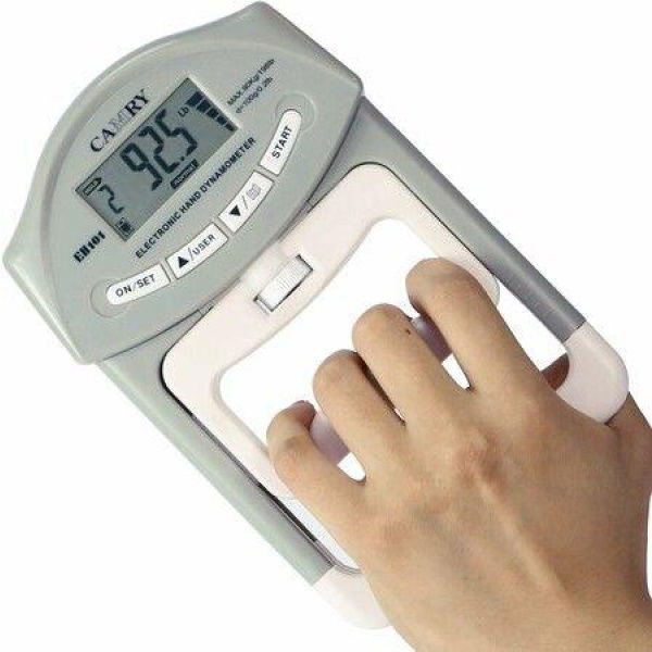 Digital Hand Dynamometer Grip Strength Measurement Meter Auto Capturing Electronic Hand Grip Power 198 Lbs / 90 Kgs.