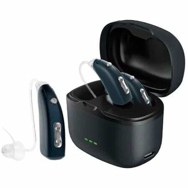Digital Hearing Aids for Seniors,Rechargeable Hearing Amplifier to Aid and Assist Hearing,with Volume Control with Noise Cancellation and Nearly Invisible