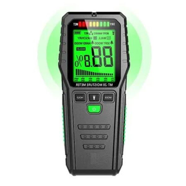 Digital Humidity Tester/Pinless Wood Moisture Sensor Meters/Water Leak Detector-Essential Tool for Detecting Moisture in Lumber,Concrete,Buildings