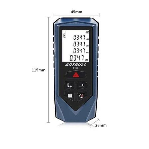 Digital Laser Distance Meter,Laser Rangefinder 50M with Infrared Measurement, Tape Tool for Measuring Distances Accurately