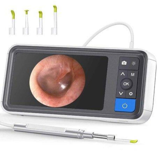 Digital Otoscope With 4.5-inch Screen 3.9mm Ear Camera With 6 LED Lights 32GB Card Ear Wax Removal Tool Specula And 2500mAh Rechargeable Battery. Supports Photo Snap And Video Recording.