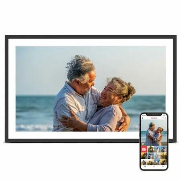 Digital Photo Frame Frameo WiFi 15.6 Inch 32GB 1920x1080 IPS HD Touch Screen Wall Mounted Tabletop Share Video Picture Smart Display Frameo
