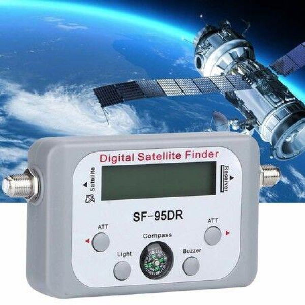 Digital Satellite Signal Finder Meter For Dish Network Directv FTA - White