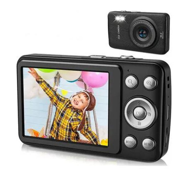 Digital Video Camera with MP3 Music Player and 32GB SD Card,Ideas Birthday Gifts for Girls and Boys (Black)