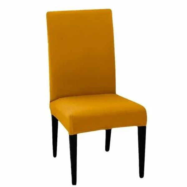 Dining Chair Cover Stretchable Slipcover Seat Protector Removable For Home Hotel Dining Table Chairs Color Yellow