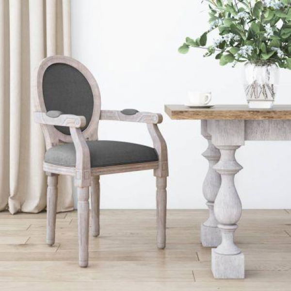 Dining Chair Dark Grey 54x56x96.5 Cm Fabric.