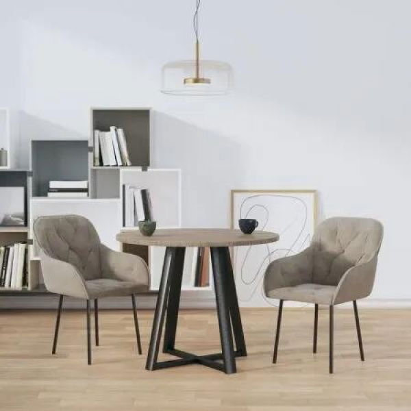 Dining Chairs 2 pcs Light Grey Velvet