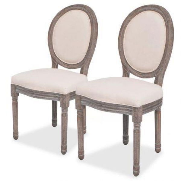 Dining Chairs 2 Pcs Linen