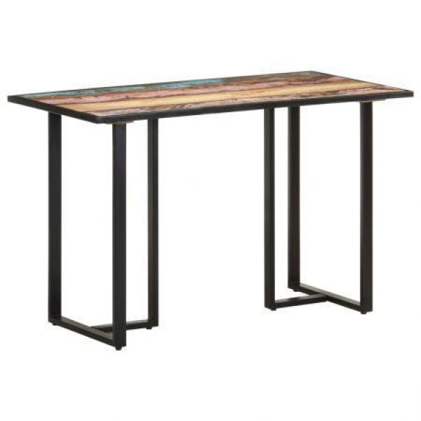 Dining Table 120 Cm Solid Reclaimed Wood