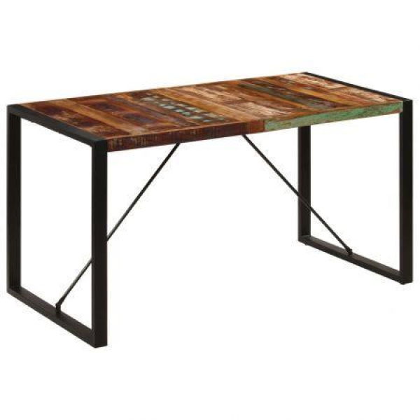 Dining Table 140x70x75 Cm Solid Reclaimed Wood