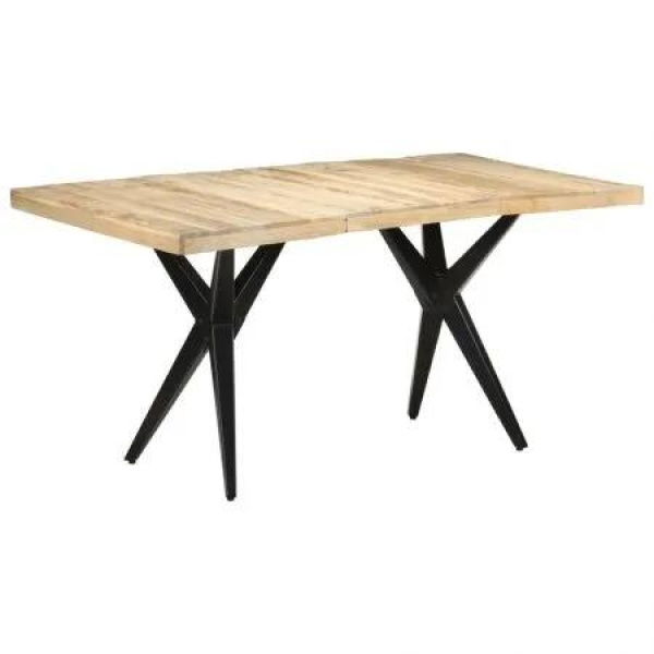 Dining Table 160x80x76 cm Rough Mango Wood