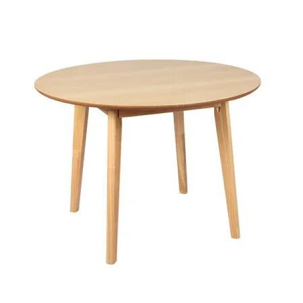 Dining Table Round Rubberwood Base 120cm Natural 120 CM