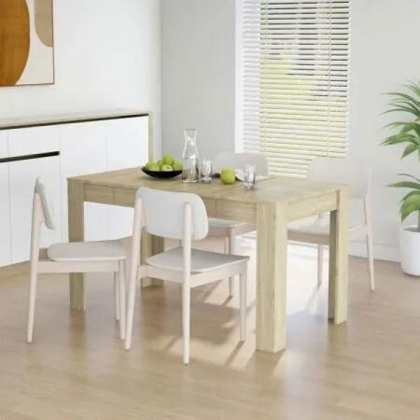 Dining Table Sonoma Oak 140x74.5x76 cm Engineered Wood