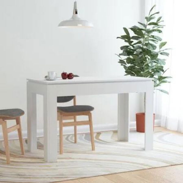 Dining Table White 120x60x76 cm Chipboard