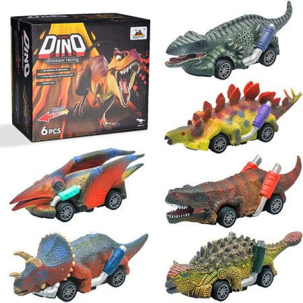 Dino Cars Monster Truck Toy Vehicles For Boys And Girls Mini Animal Push Cars Dinosaur Sets For Kids Age 3+ And Up (Random Color).