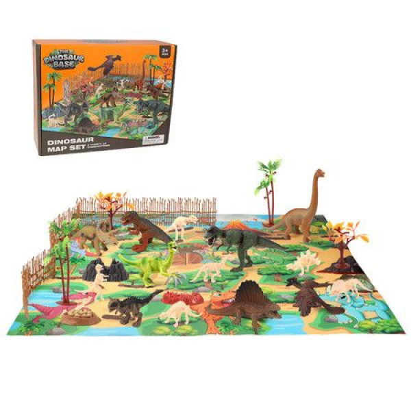 Dinosaur Toys With 8 Realistic Dinosaur Figures Activity Play Mat And Trees For Kids Boys And Girls