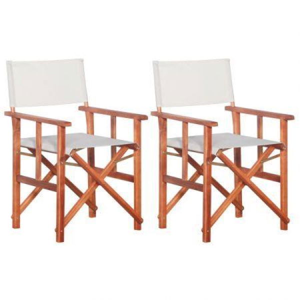 Directors Chairs 2 Pcs Solid Acacia Wood