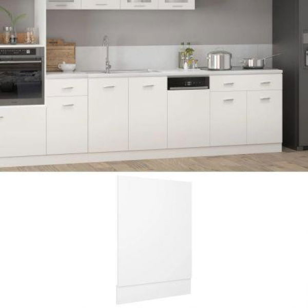 Dishwasher Panel White 45x3x67 Cm Engineered Wood