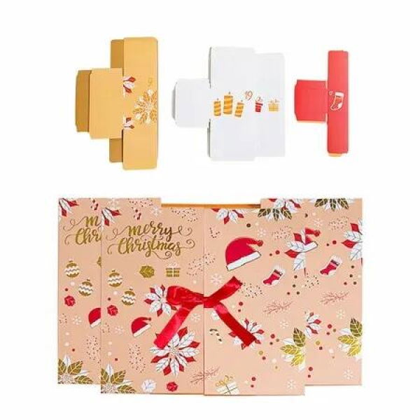 DIY Christmas Empty Advented Calendars to Fill,Make Your Own Advented Calendar Boxes for Gift,24 Days of Christmas Countdown Surprising Boxes for Kids