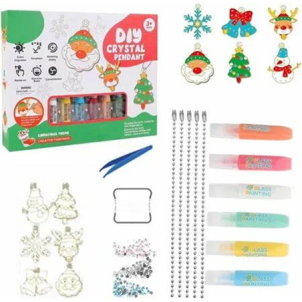 DIY Crystal Paint Set for Kids Window Art Christmas Tree Decor Craft Gifts