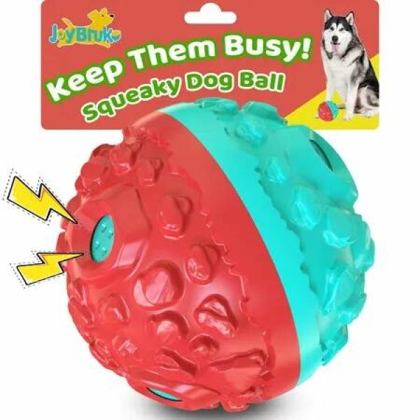 Dog Ball for Aggressive Chewers,Interactive Dog Toy Balls Fun Squeaky Sound to Keep Them Busy,Rubber Pet Chew Toys,As Seen on TV
