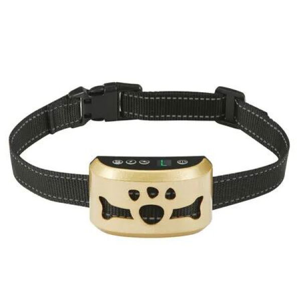 Dog Bark Collar, Anti Bark Collars for Large Medium Small Dogs with 7 Level Sensitivity Adjustable and 4 Stop Barking Modes, Gold