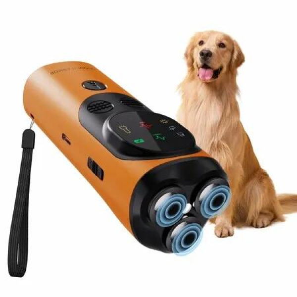 Dog Bark Deterrent Device Anti Barking Device, Rechargeable Ultrasonic Dog Barking Control Bark Buster(Orange)