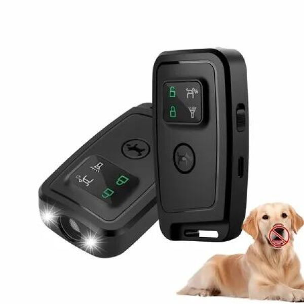 Dog Bark Deterrent Devices Ultrasonic Dog Repeller,Indoor Outdoor Bark Control Device with LED Flashlight,Barks No More Dog Training Tool