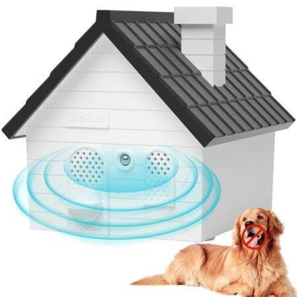 Dog Barking Control Devices Anti Barking Device Outdoor And Indoor With 4 Frequency Ultrasonic Waterproof BARK Box Of 50ft Range Safe For Humans & Dogs (Black)
