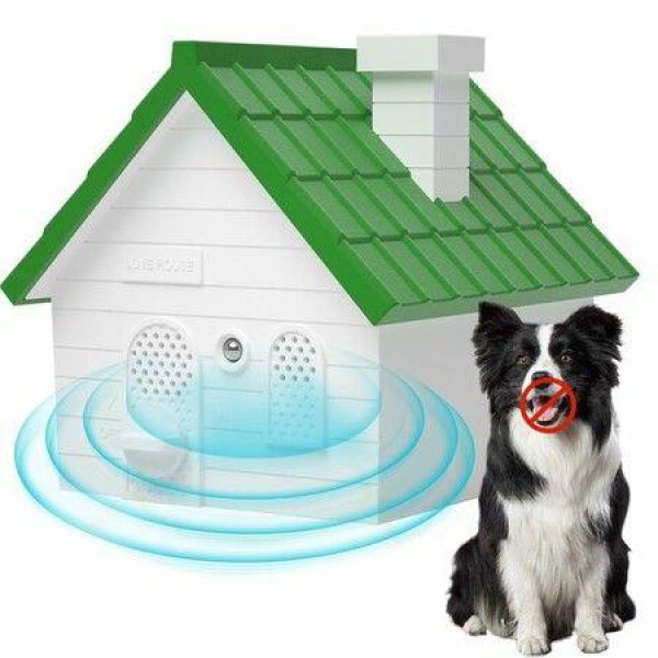 Dog Barking Control Devices Anti Barking Device Outdoor And Indoor With 4 Frequency Ultrasonic Waterproof BARK Box Of 50ft Range Safe For Humans & Dogs (Green)