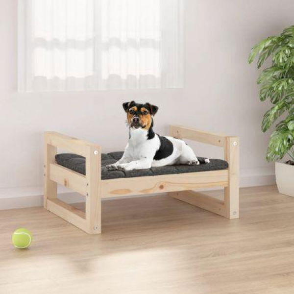 Dog Bed 55.5x45.5x28 Cm Solid Pine Wood.