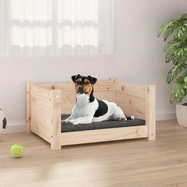 Dog Bed 55.5x45.5x28 Cm Solid Pine Wood.